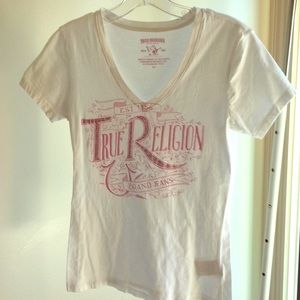 True Religion V neck tee shirt.